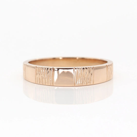 14K STRIPE PATTERN BAND