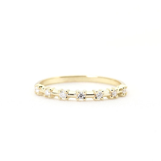 14K 7 DIAMOND 1.5MM BAND