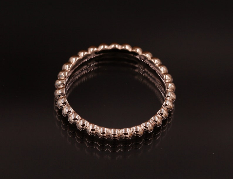 14K BEADED BAND (THICKER VERSION)
