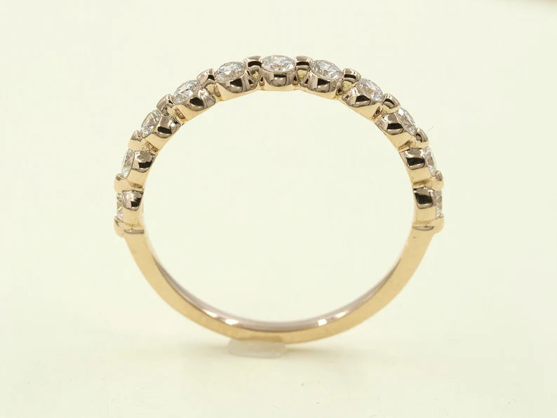 14K ROUND DIAMOND BEZEL BAND