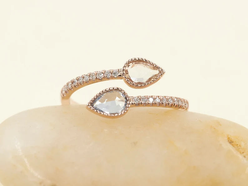 14K COLOR SAPPHIRE DIAMOND BAND