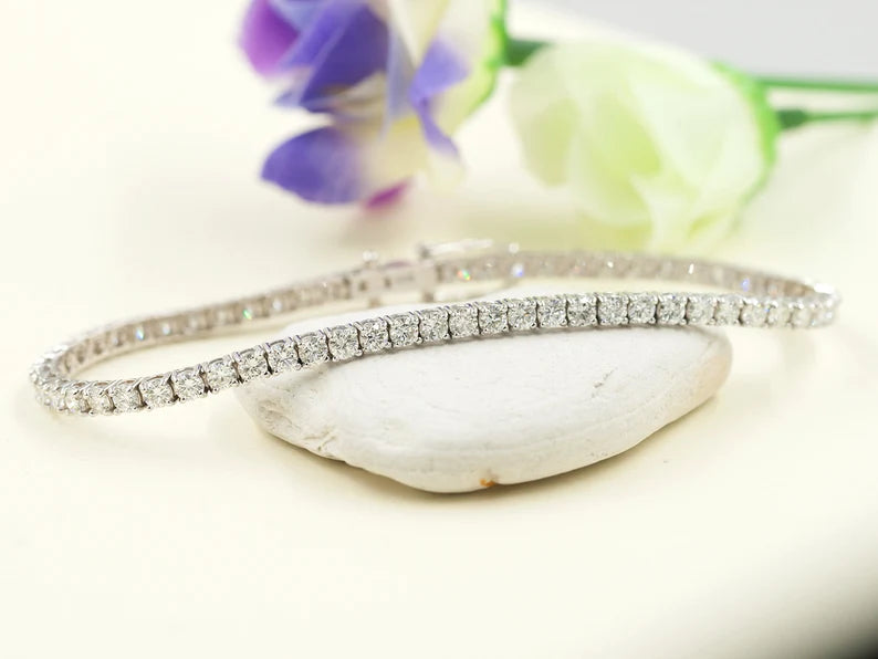 14K 2.6MM DIAMOND FULL ETERNITY TENNIS BRACELET