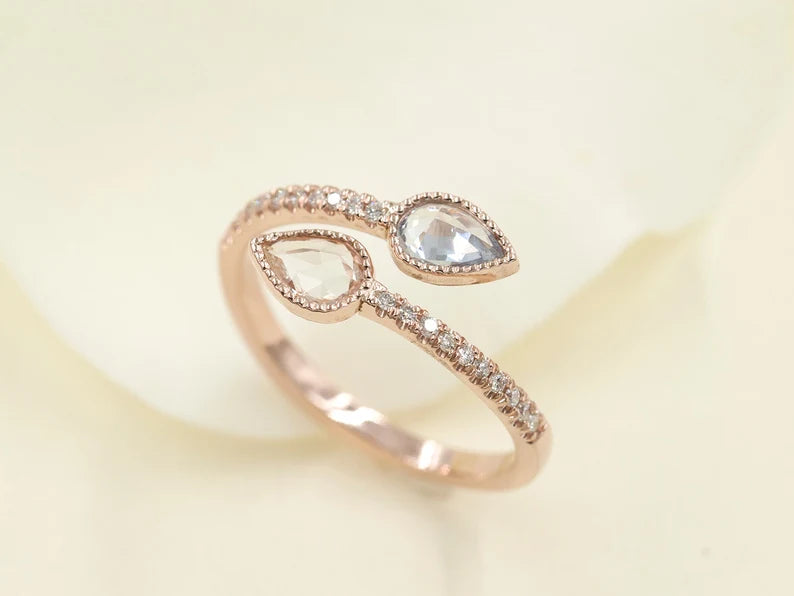 14K COLOR SAPPHIRE DIAMOND BAND