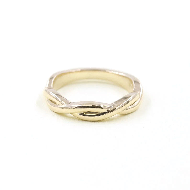 14K TWIST BAND (THICKER VERSION)