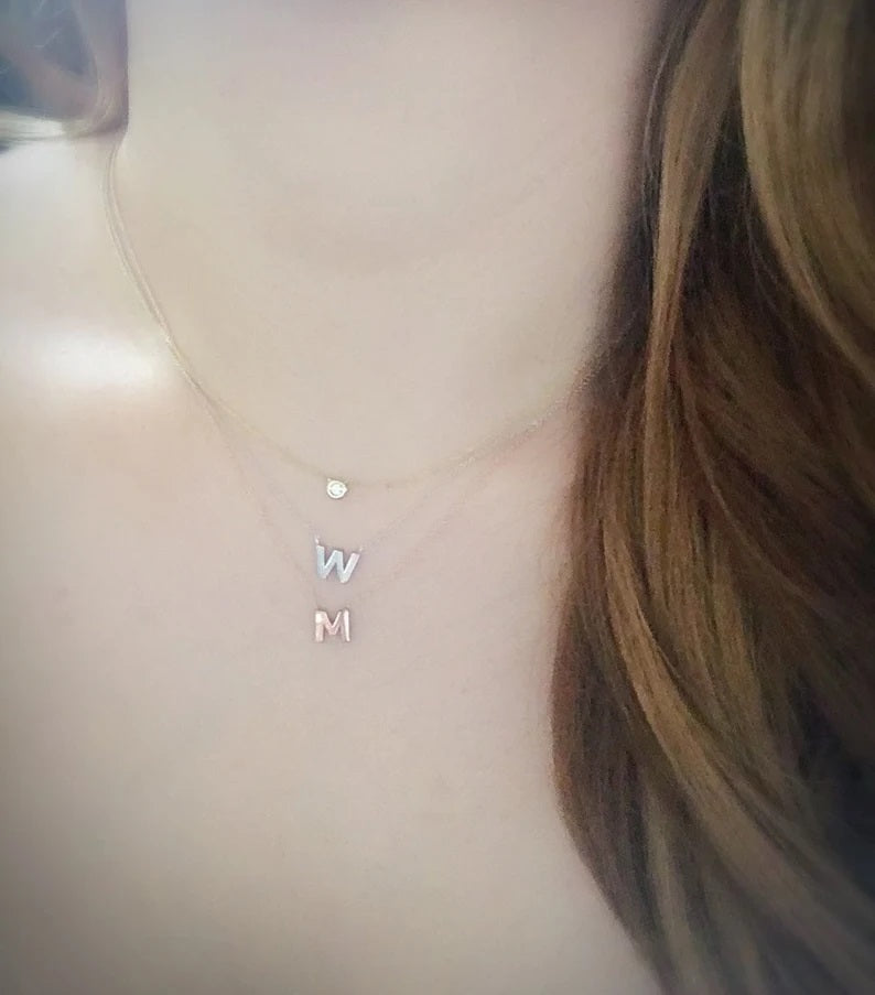 14K INITIAL NECKLACE