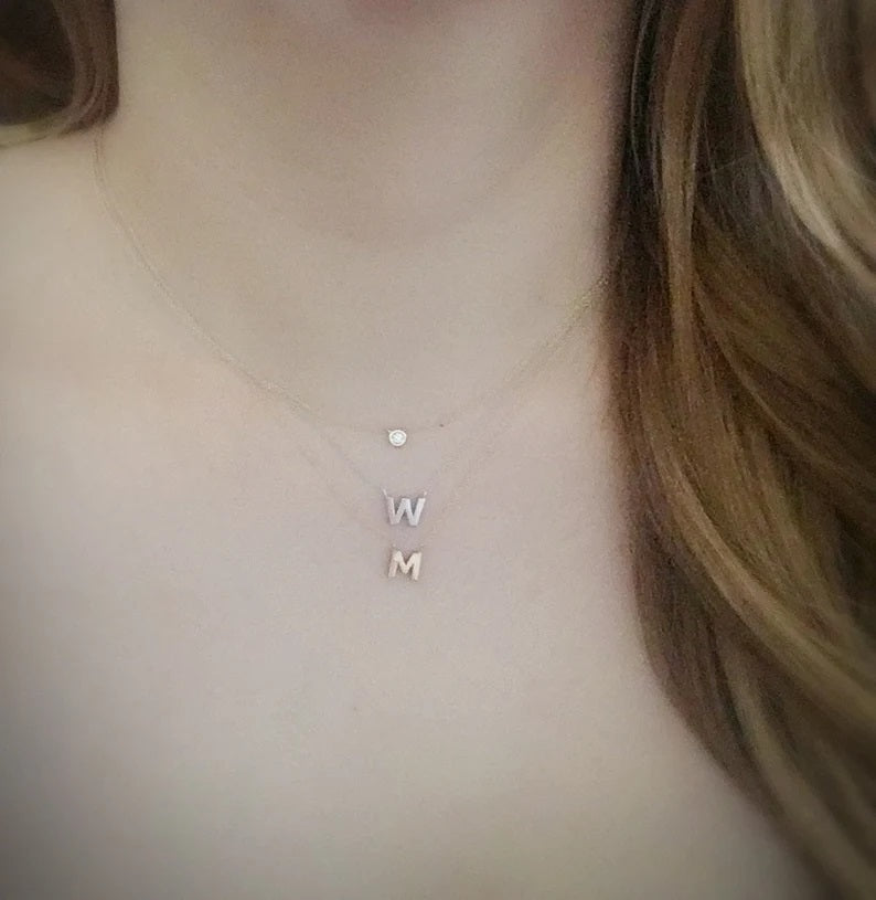 14K INITIAL NECKLACE