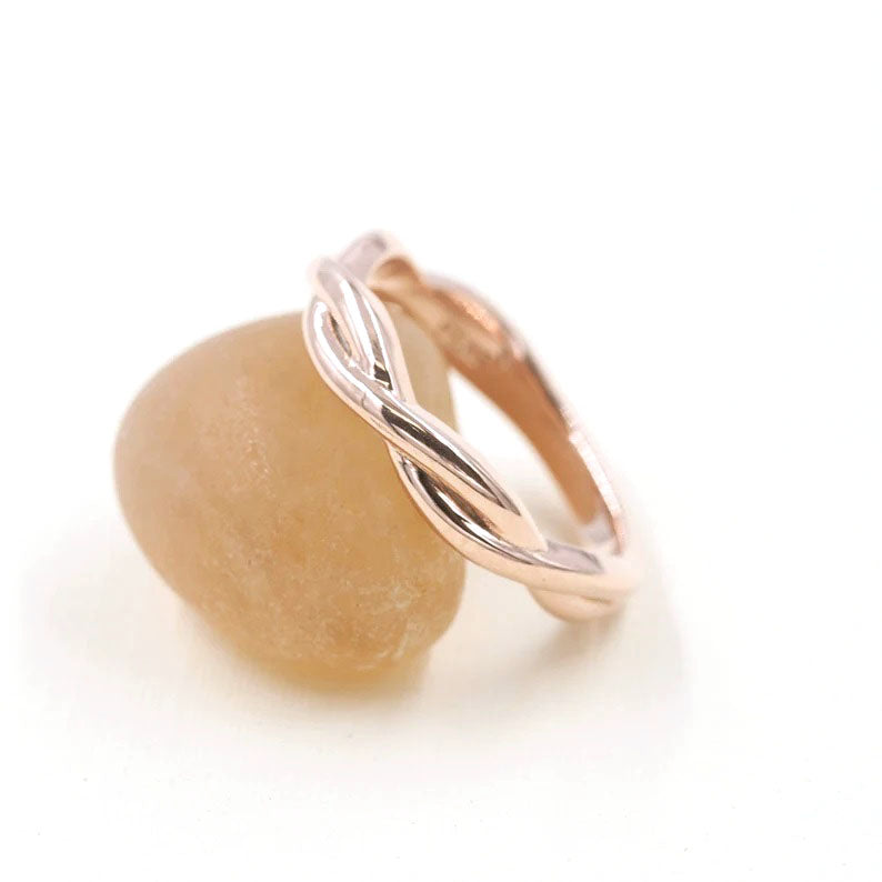 14K TWIST BAND (THICKER VERSION)