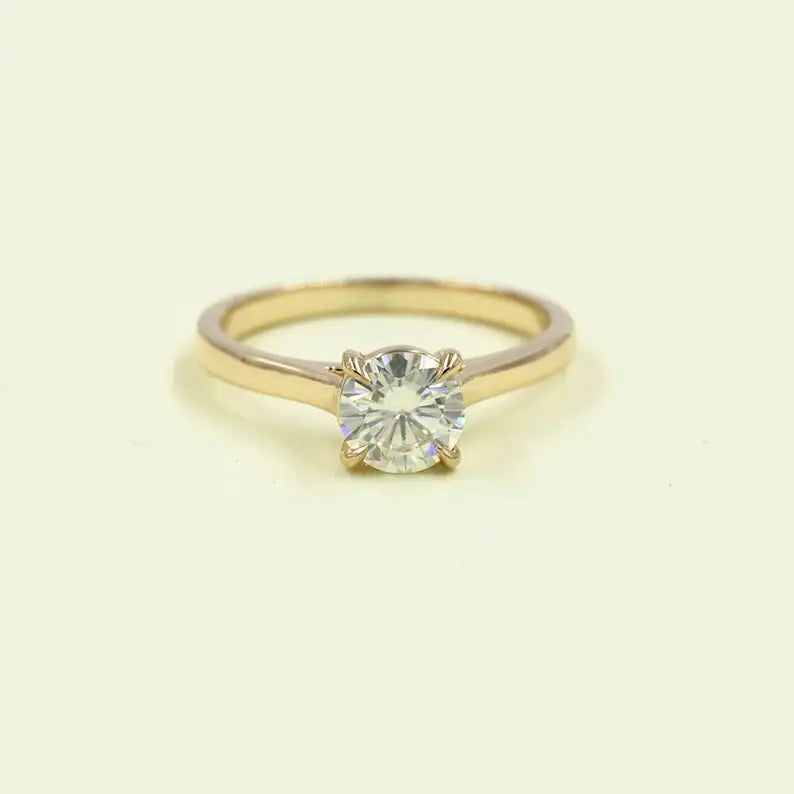 14K 1CT MOISSANITE SOLITAIRE RING