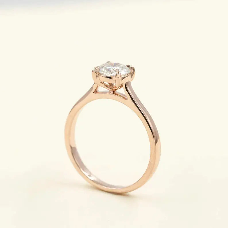 14K 1CT MOISSANITE SOLITAIRE RING