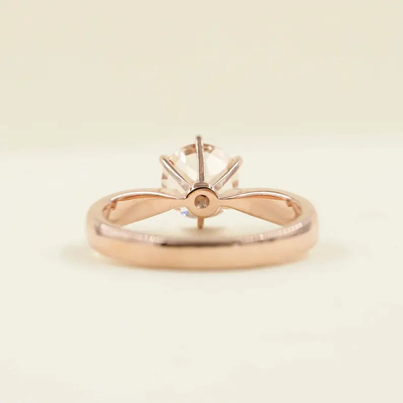 14K MORGANITE SOLITAIRE RING