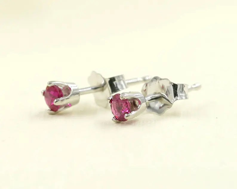 14K RUBY STUD EARRING