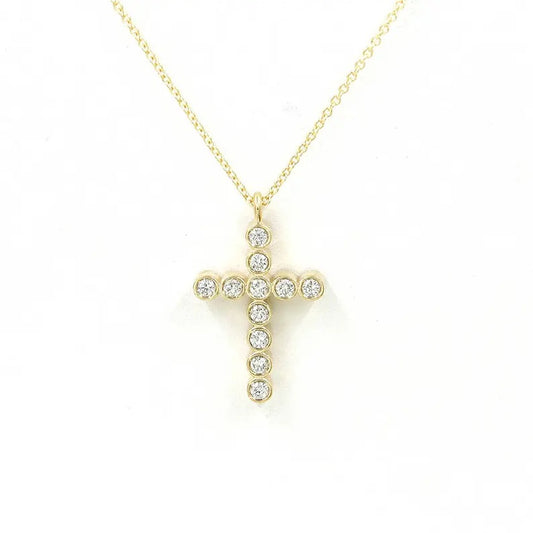 14K 0.33CT DIAMOND CROSS NECKLACE