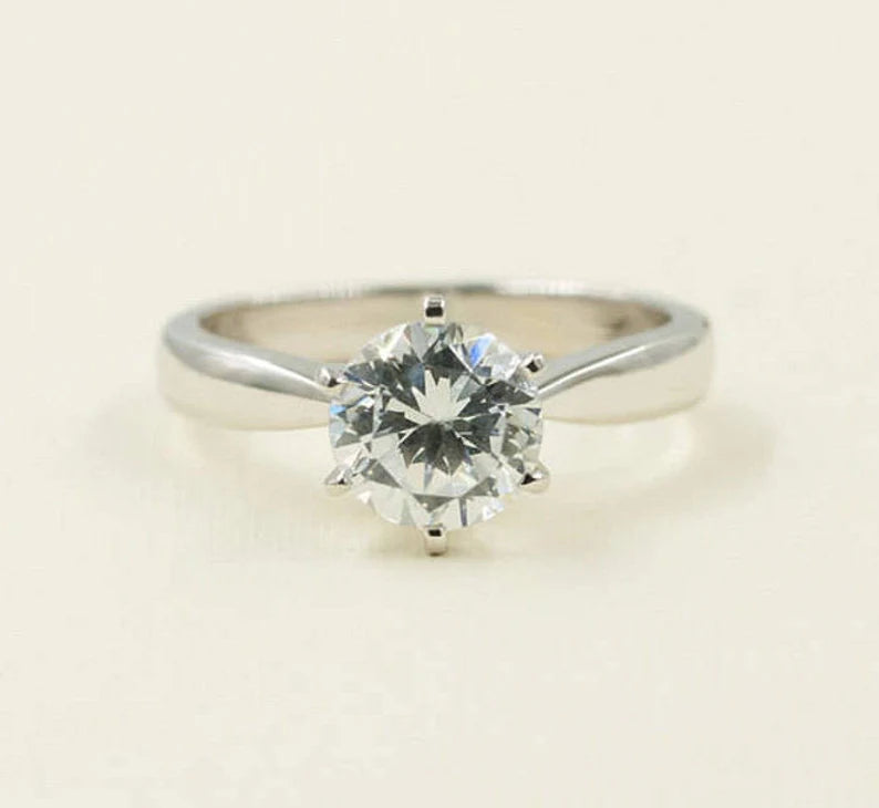 14K 1CT MOISSANITE SOLITAIRE RING