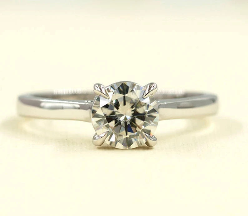 14K 1CT MOISSANITE SOLITAIRE RING