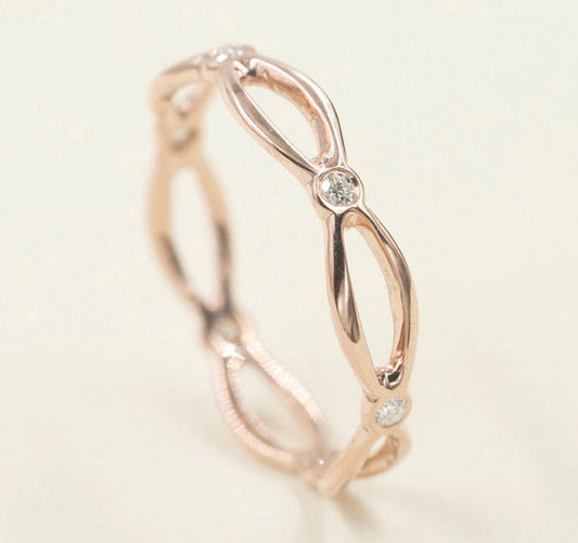 14K DIAMOND INFINITY BAND