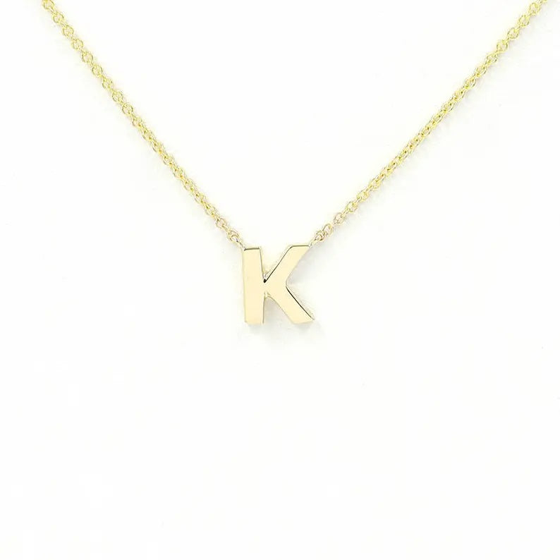 14K INITIAL NECKLACE