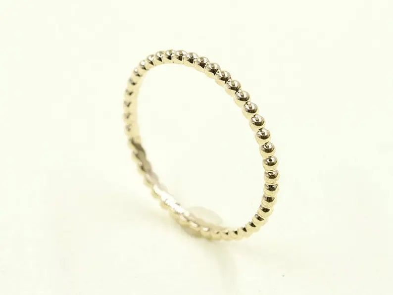 14K BEADED BAND