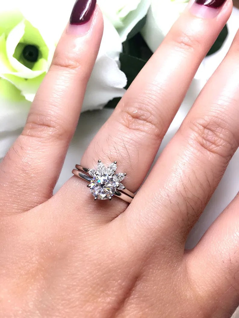 14K 1CT MOISSANITE ENGAGEMENT RING