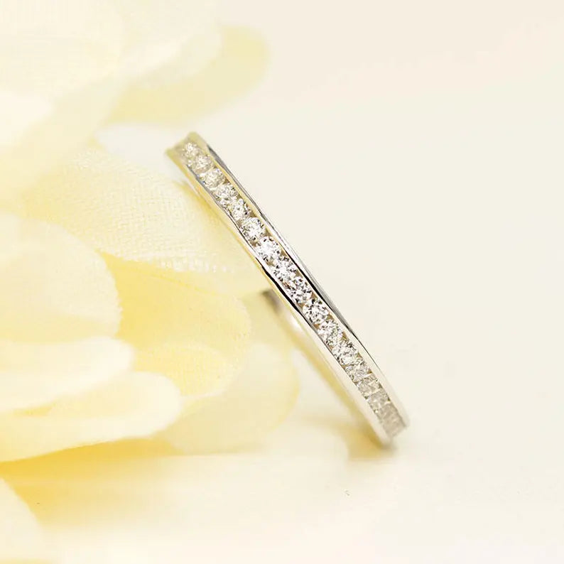 14K DIAMOND FULL ETERNITY CHANNEL BAND