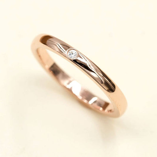 14K 1 DIAMOND 2.2MM BAND