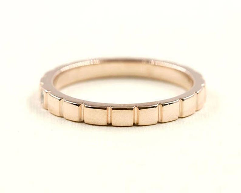 14K SQUARE PATTERN BAND