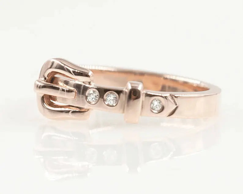 14K DIAMOND BUCKLE BAND