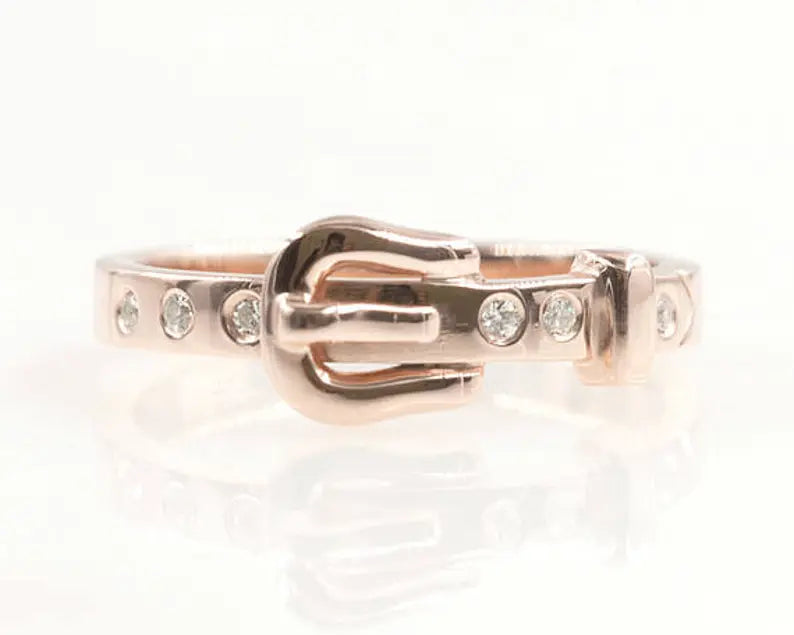 14K DIAMOND BUCKLE BAND