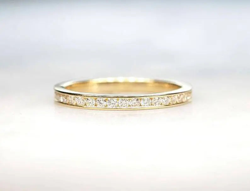 14K DIAMOND FULL ETERNITY CHANNEL BAND