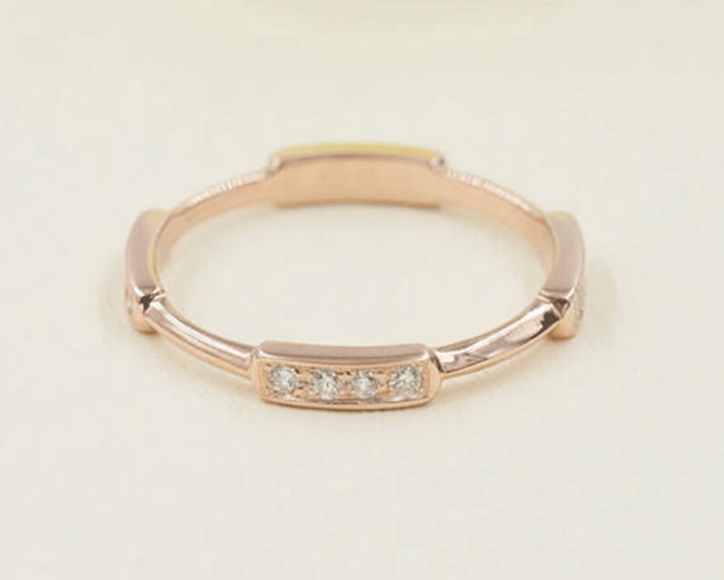 14K 4 DIAMOND BAR BAND