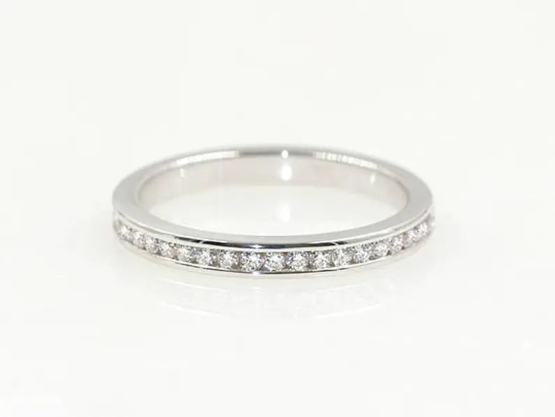 14K 0.28CT DIAMOND CHANNEL BAND