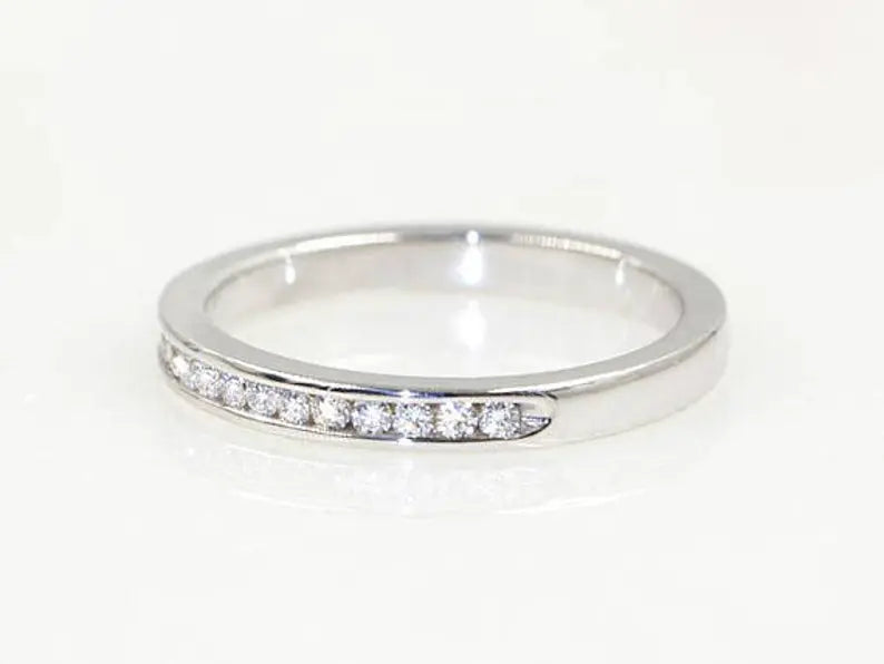 14K 0.28CT DIAMOND CHANNEL BAND