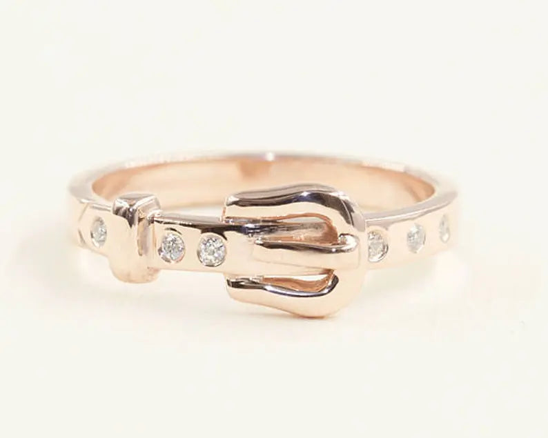 14K DIAMOND BUCKLE BAND