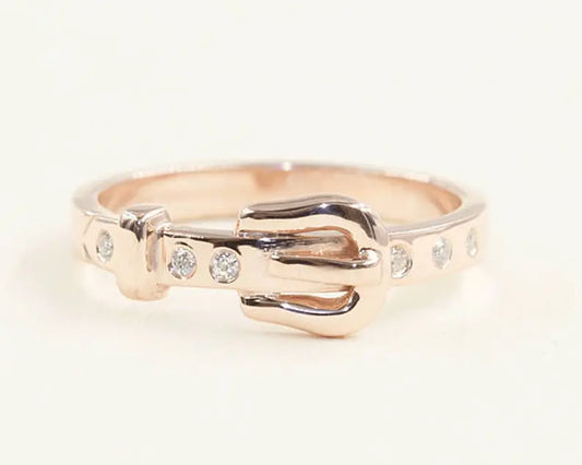 14K DIAMOND BUCKLE BAND