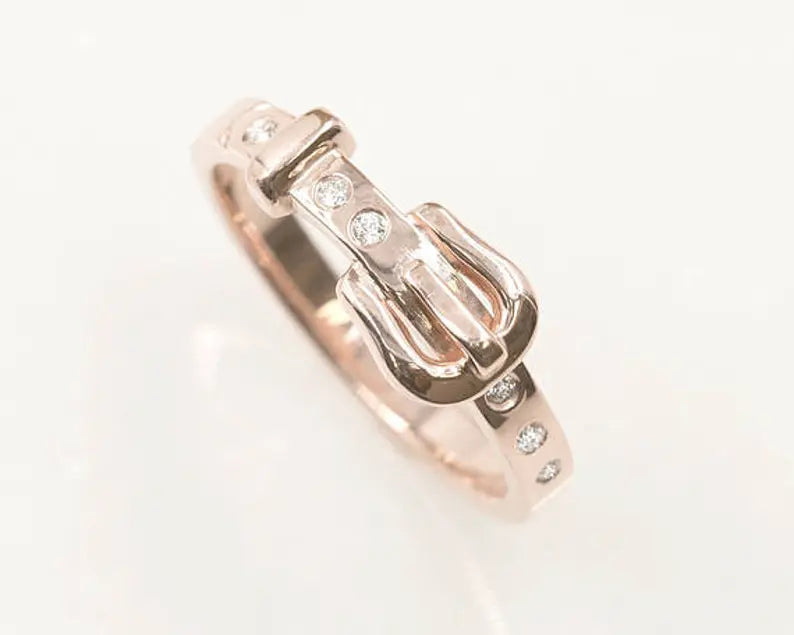 14K DIAMOND BUCKLE BAND