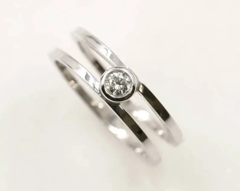 14K DIAMOND BEZEL GUARD RING