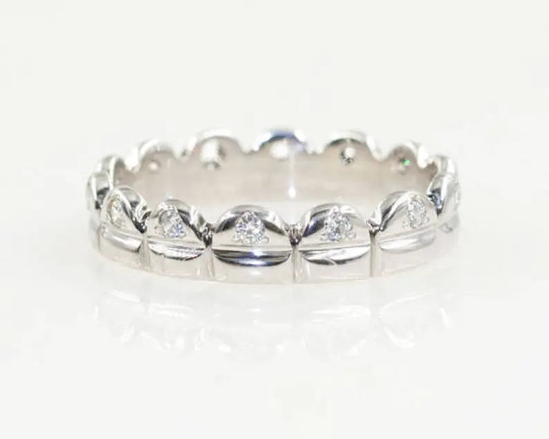 14K 0.15CT DIAMOND CROWN BAND