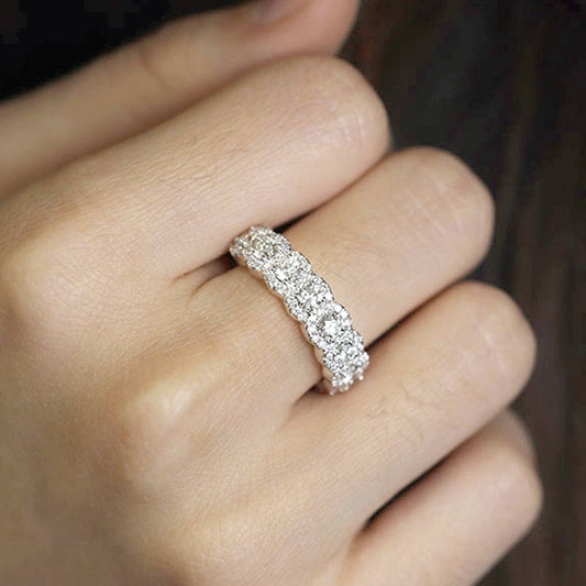 14K 1.35CT DIAMOND HALO BAND