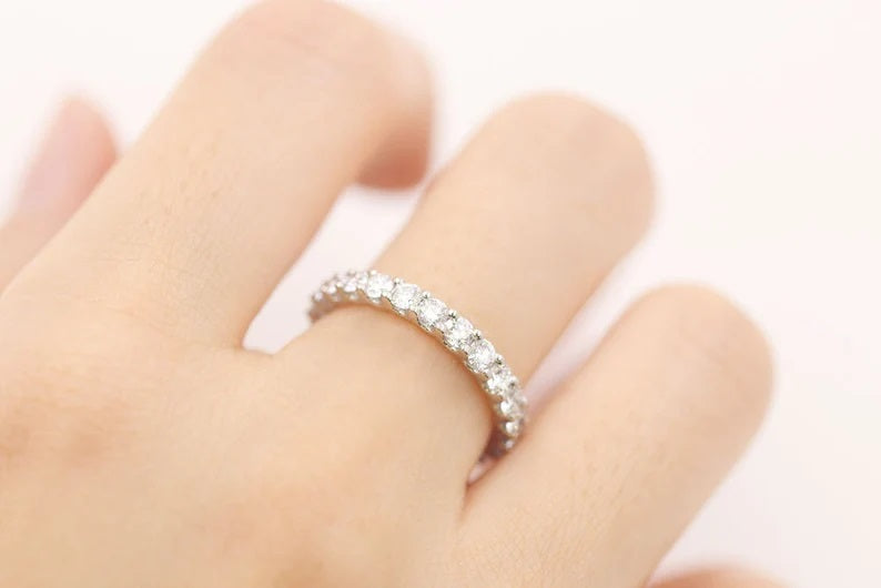 14K 1.2CT DIAMOND 3/4 ETERNITY BAND