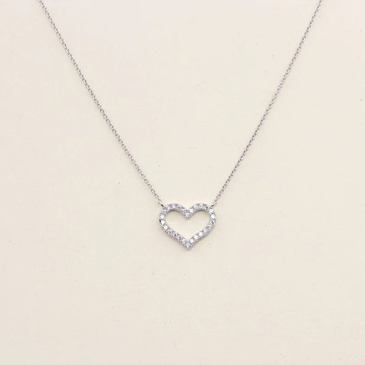 14K DIAMOND HEART NECKLACE