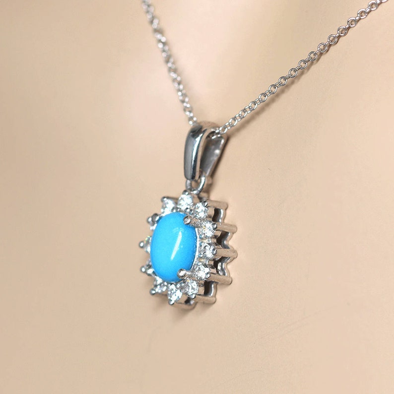 14K TURQUOISE DIAMOND SUNFLOWER NECKLACE