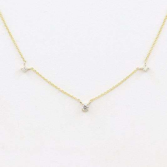 14K 3 DIAMOND BY THE YARD NECKLACE