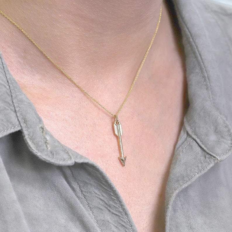 14K ARROW NECKLACE