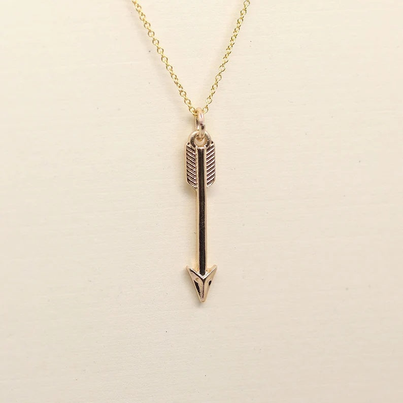 14K ARROW NECKLACE