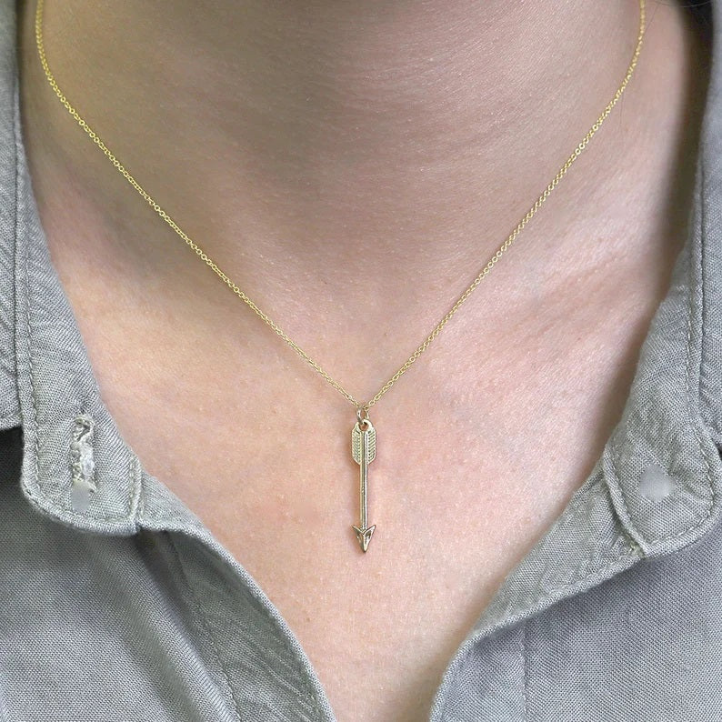 14K ARROW NECKLACE