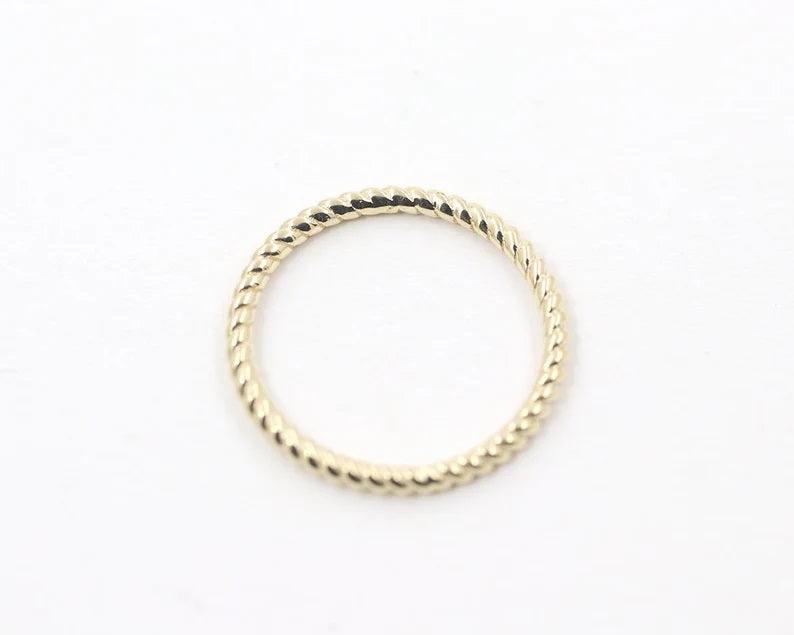 14K TWIST ROPE BAND