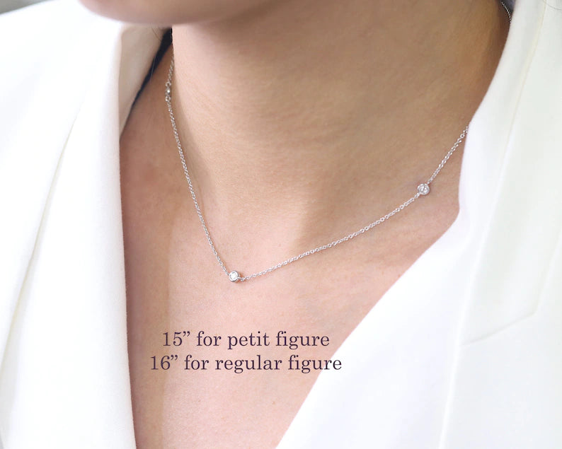 14K 0.035 X 3 DIAMOND BY THE YARD NECKLACE