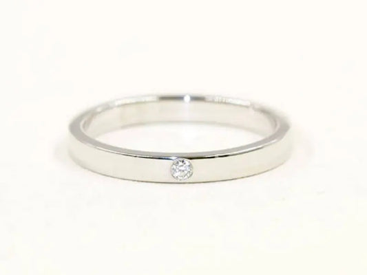 14K 1 DIAMOND SQUARED EDGE 2.5MM BAND