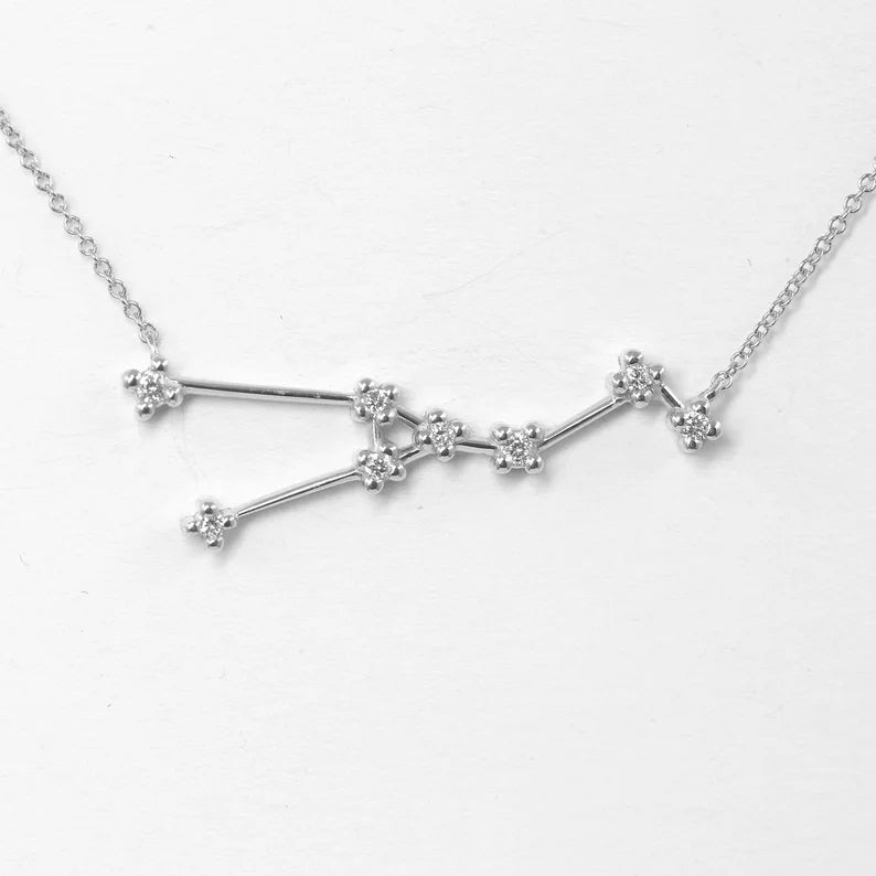 14K DIAMOND TAURUS ZODIAC SIGN NECKLACE