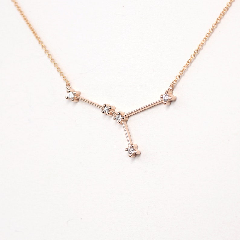 14K DIAMOND CANCER ZODIAC SIGN NECKLACE