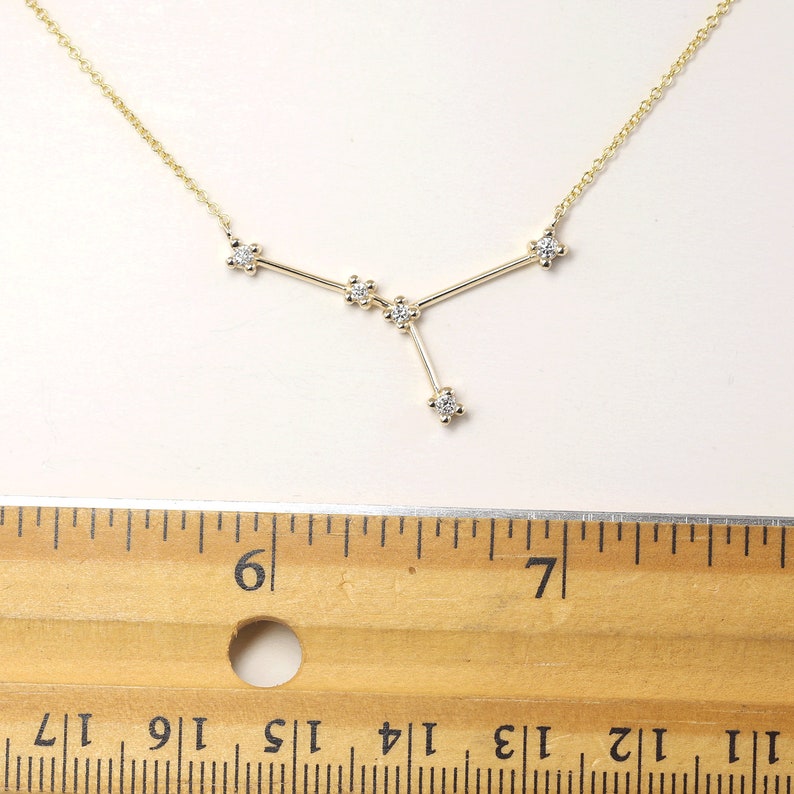 14K DIAMOND CANCER ZODIAC SIGN NECKLACE